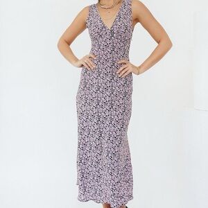 VRG GIRL floral midi dress